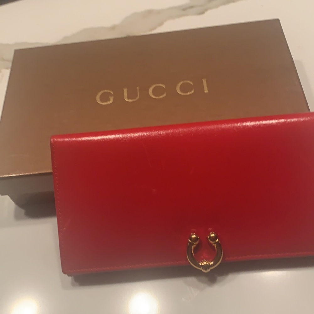 Vintage Gucci Red Wallet